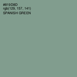 #819D8D - Spanish Green Color Image