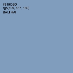 #819DBD - Bali Hai Color Image