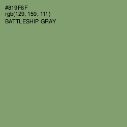 #819F6F - Battleship Gray Color Image