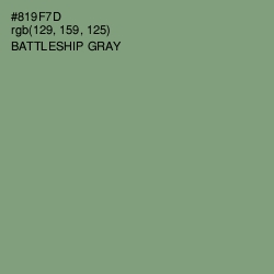 #819F7D - Battleship Gray Color Image