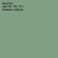 #819F83 - Spanish Green Color Image