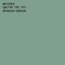 #819F8D - Spanish Green Color Image