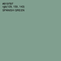 #819F8F - Spanish Green Color Image