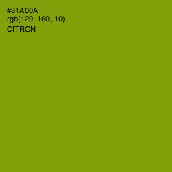 #81A00A - Citron Color Image