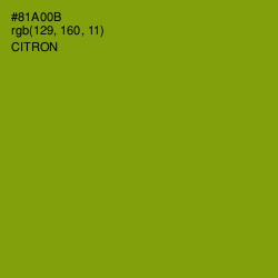 #81A00B - Citron Color Image