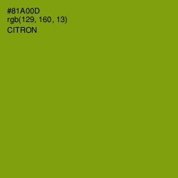 #81A00D - Citron Color Image