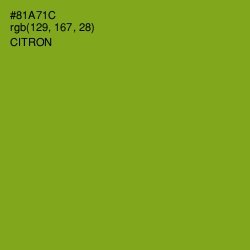 #81A71C - Citron Color Image