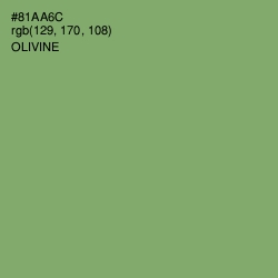 #81AA6C - Olivine Color Image