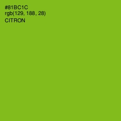 #81BC1C - Citron Color Image