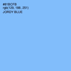#81BCFB - Jordy Blue Color Image