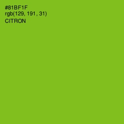 #81BF1F - Citron Color Image
