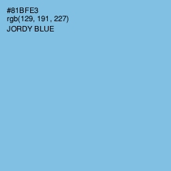 #81BFE3 - Jordy Blue Color Image