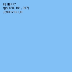 #81BFF7 - Jordy Blue Color Image