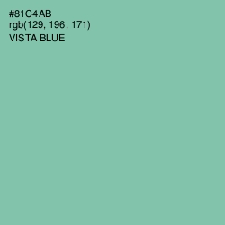 #81C4AB - Vista Blue Color Image