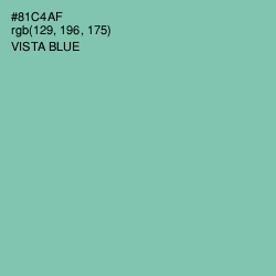 #81C4AF - Vista Blue Color Image