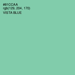 #81CCAA - Vista Blue Color Image
