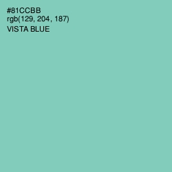 #81CCBB - Vista Blue Color Image