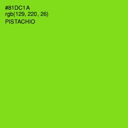 #81DC1A - Pistachio Color Image