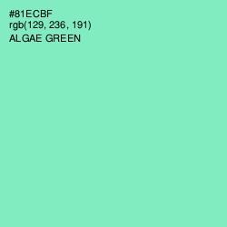 #81ECBF - Algae Green Color Image