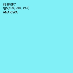 #81F0F7 - Anakiwa Color Image