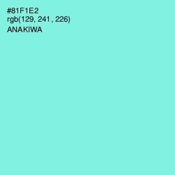 #81F1E2 - Anakiwa Color Image