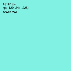 #81F1E4 - Anakiwa Color Image