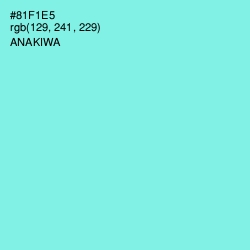 #81F1E5 - Anakiwa Color Image