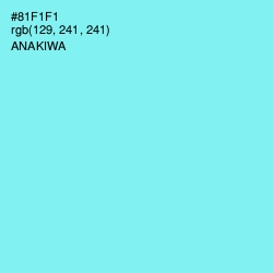 #81F1F1 - Anakiwa Color Image