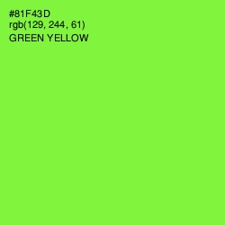 #81F43D - Green Yellow Color Image