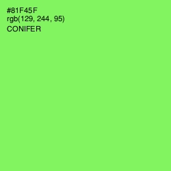 #81F45F - Conifer Color Image