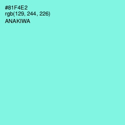 #81F4E2 - Anakiwa Color Image