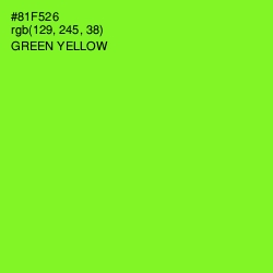 #81F526 - Green Yellow Color Image