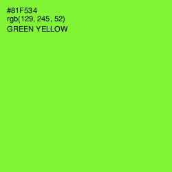 #81F534 - Green Yellow Color Image