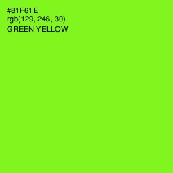 #81F61E - Green Yellow Color Image