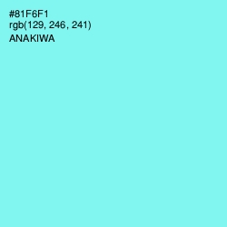 #81F6F1 - Anakiwa Color Image
