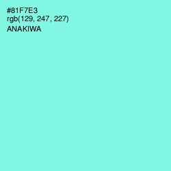 #81F7E3 - Anakiwa Color Image