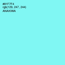 #81F7F4 - Anakiwa Color Image