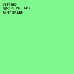 #81F88D - Mint Green Color Image