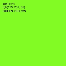 #81FB23 - Green Yellow Color Image