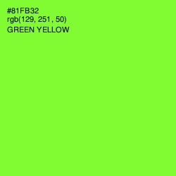 #81FB32 - Green Yellow Color Image