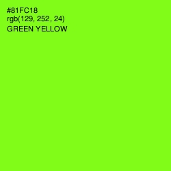 #81FC18 - Green Yellow Color Image