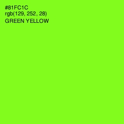 #81FC1C - Green Yellow Color Image