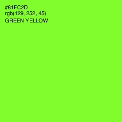 #81FC2D - Green Yellow Color Image