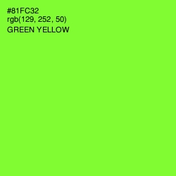 #81FC32 - Green Yellow Color Image