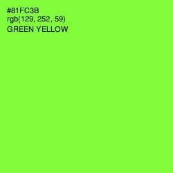 #81FC3B - Green Yellow Color Image