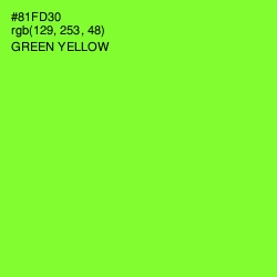 #81FD30 - Green Yellow Color Image