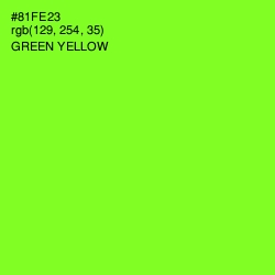 #81FE23 - Green Yellow Color Image