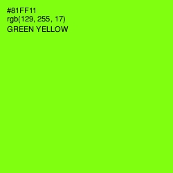 #81FF11 - Green Yellow Color Image