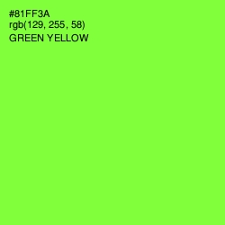 #81FF3A - Green Yellow Color Image