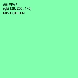 #81FFAF - Mint Green Color Image